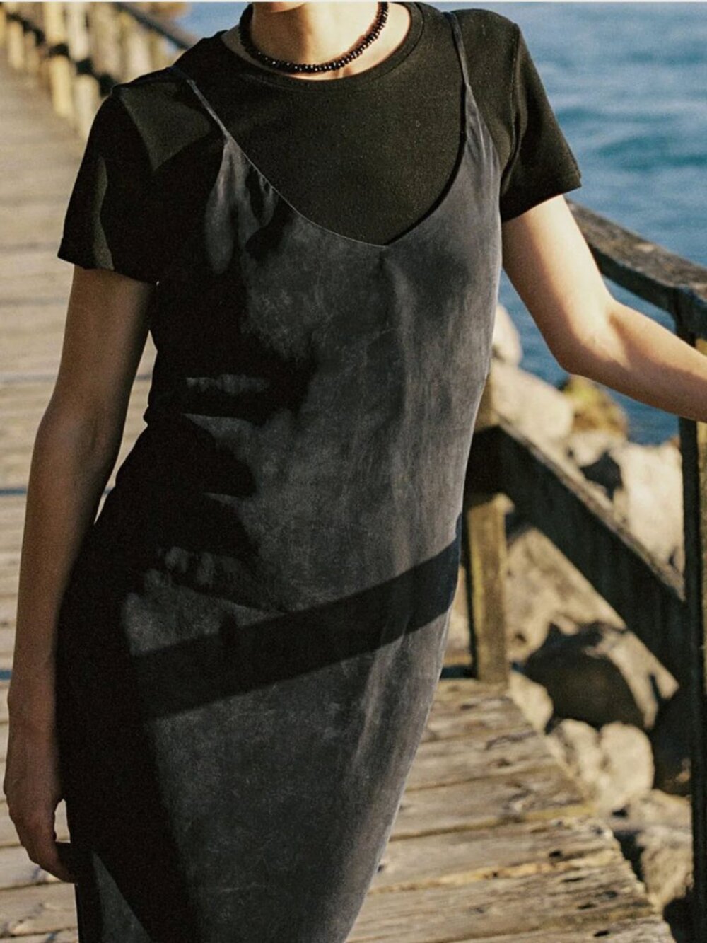 IN SEARCH OF Ozma Anaise slip dress in Midnight